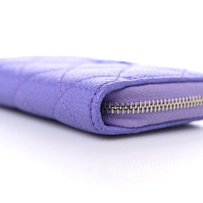 Chanel Caviar Quilted Incognito Zip Coin Purse Purple 9 of 9