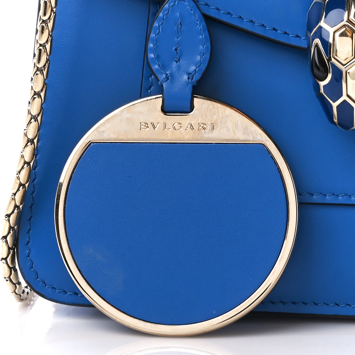 Calfskin Serpenti Forever Top Handle Blue