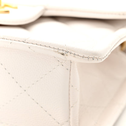 Chanel Caviar Quilted Mini Sweet Classic Flap White 11 of 12
