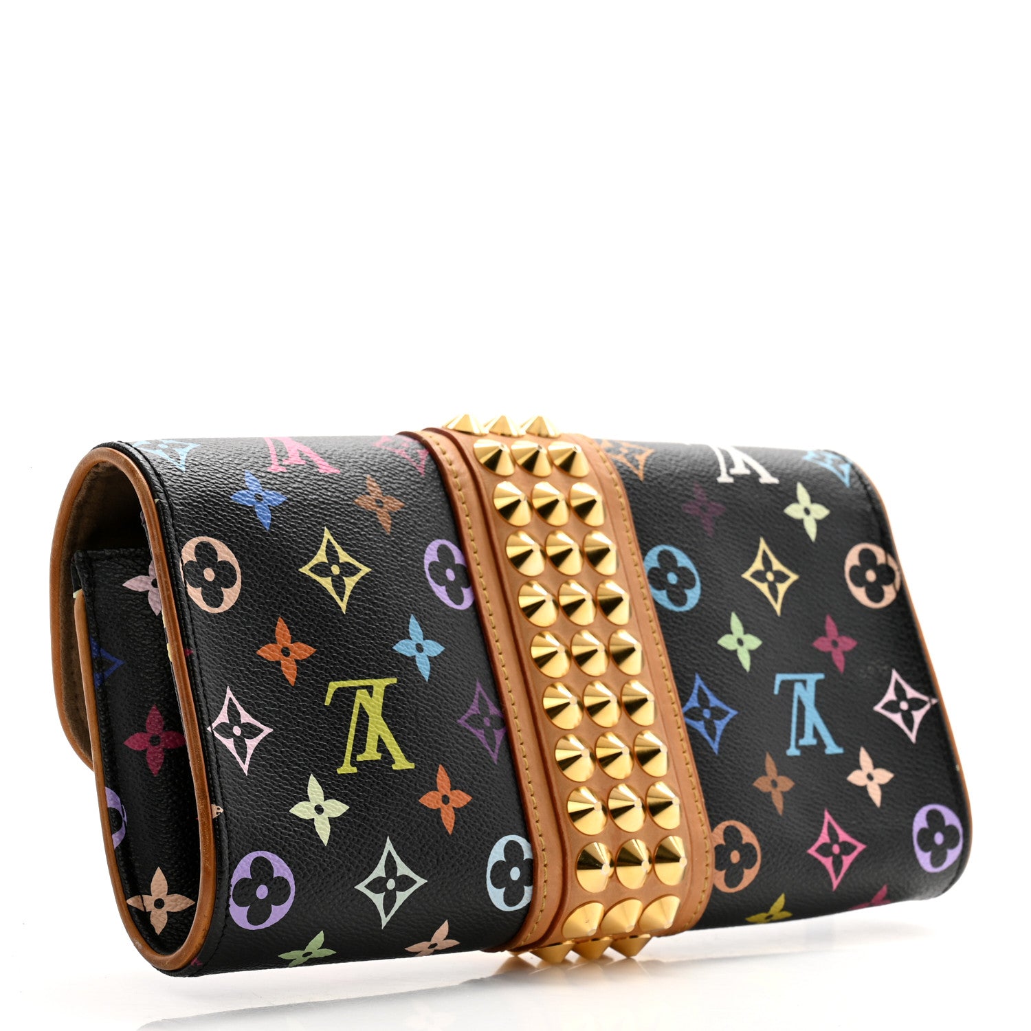 Louis Vuitton Monogram Multicolor Courtney Clutch Black 3 of 10