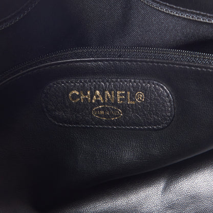 Chanel Calfskin Stitched Duffel Bag Black 9 of 10