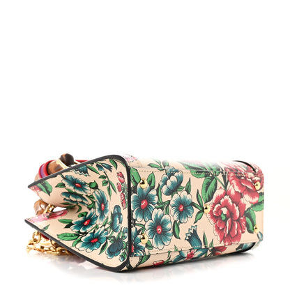 Gucci New Shangai Calfskin Floral Print Mini Diana Tote Bag Multicolor 4 of 10