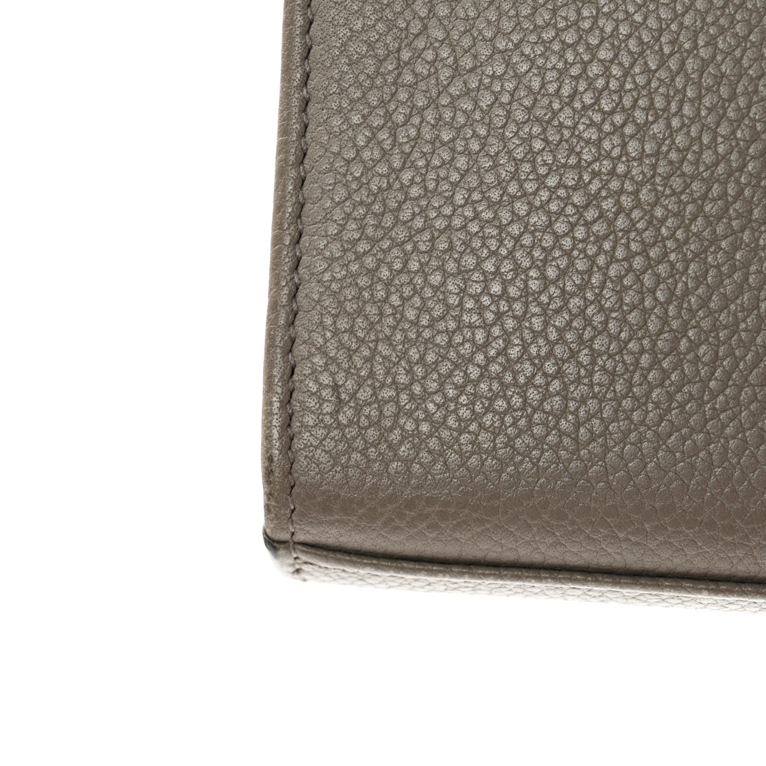 Saint Laurent Grained Calfskin Classic Zip Around Continental Wallet Light Grey 6 of 10