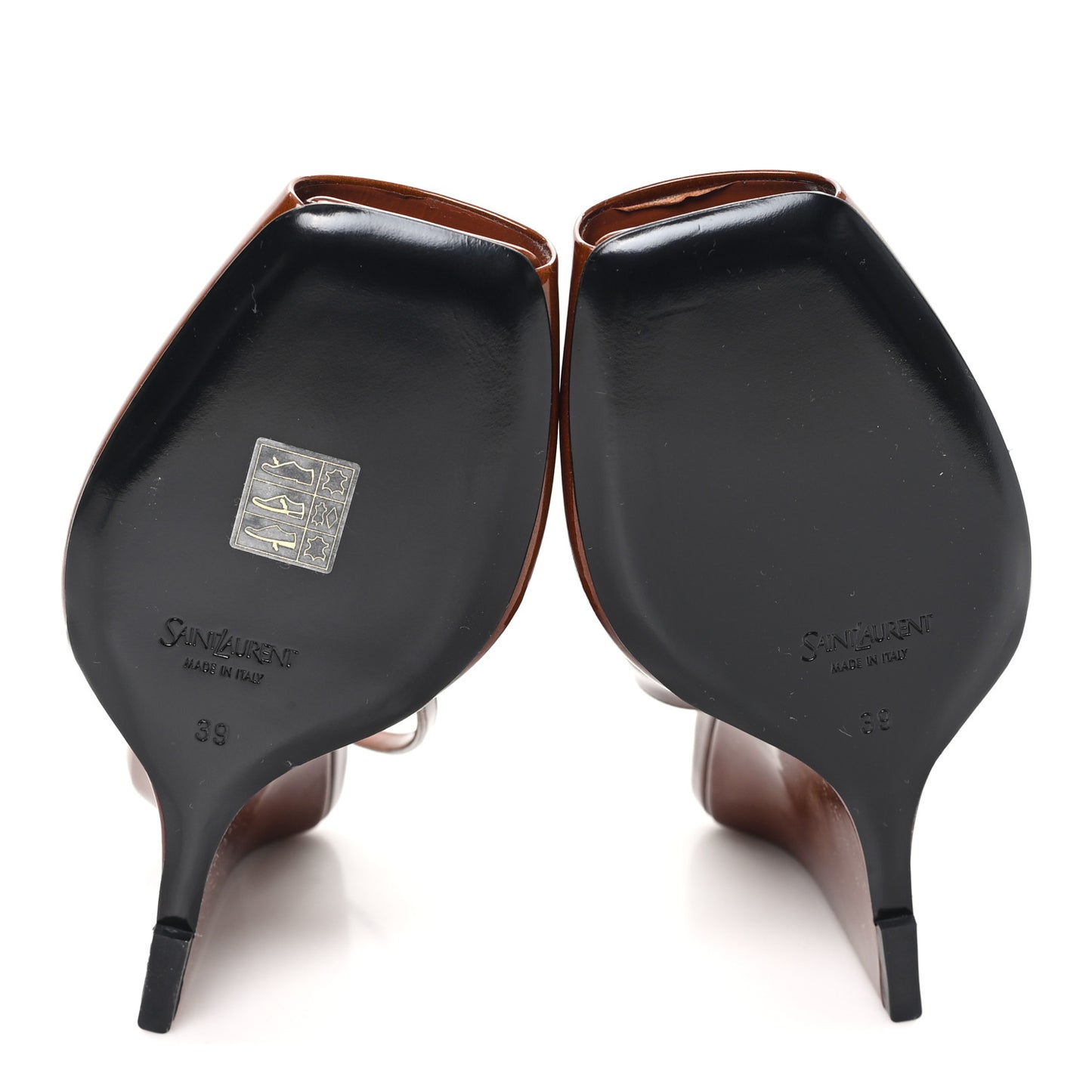 Patent Calfskin La Scandale Wedges 39 Fluffy Chataigne