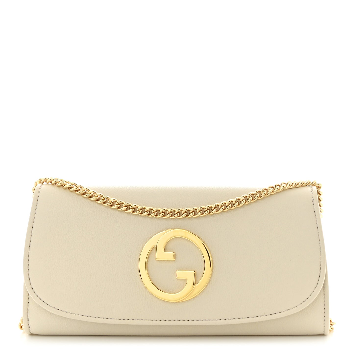 Roxy Calfskin Blondie Continental Chain Wallet Mystic White