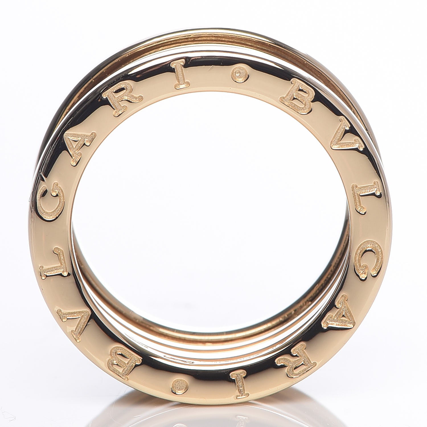 Bulgari 18K Yellow Gold B.Zero1 Four-Band Ring 54 6.75 4 of 6