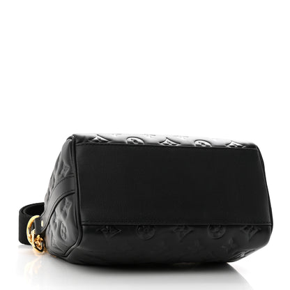 Louis Vuitton Lambskin Embossed Monogram Speedy 22 Bandouliere Black 4 of 9