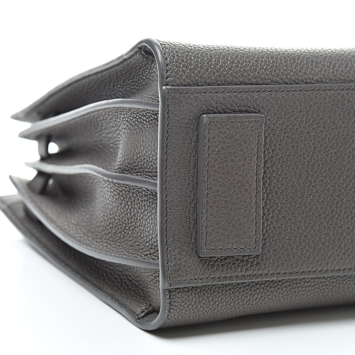 Grained Calfskin Baby Sac De Jour Fog