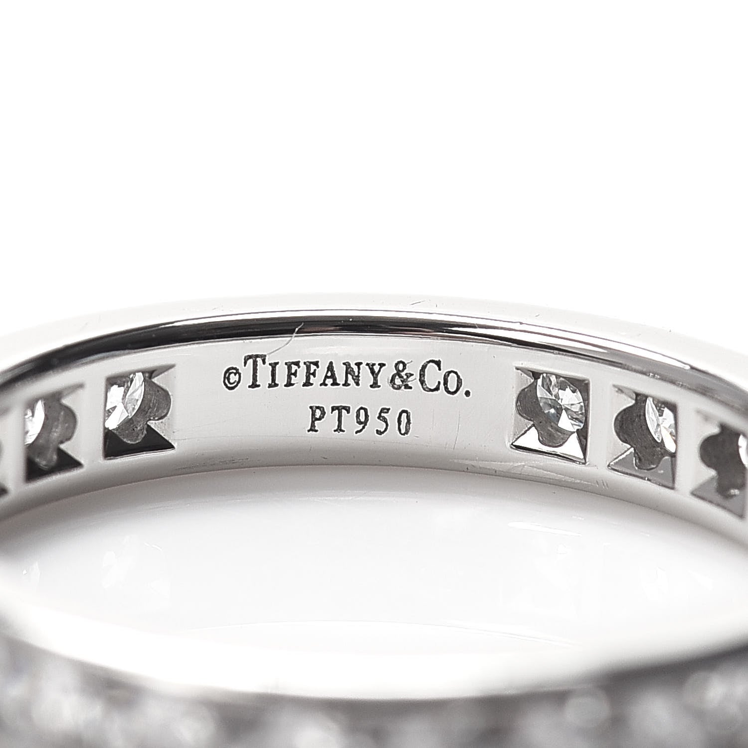 Tiffany Platinum Diamond 3mm Wedding Band Ring 50 5.5 4 of 4