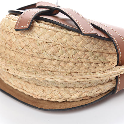Loewe Calfskin Raffia Mini Gate Crossbody Bag Natural Tan 9 of 9