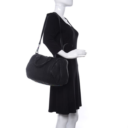 Alexander Wang Pebbled Lambskin Rocco Matte Black Iridescent Hardware 2 of 8