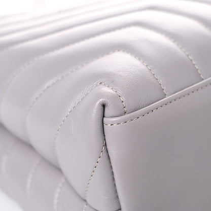 Saint Laurent Calfskin Y Quilted Monogram Medium Loulou Chain Satchel Granite 10 of 12