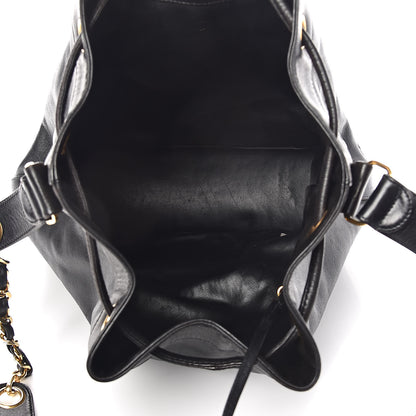 Chanel Lambskin CC Drawstring Shoulder Bag Black 6 of 17