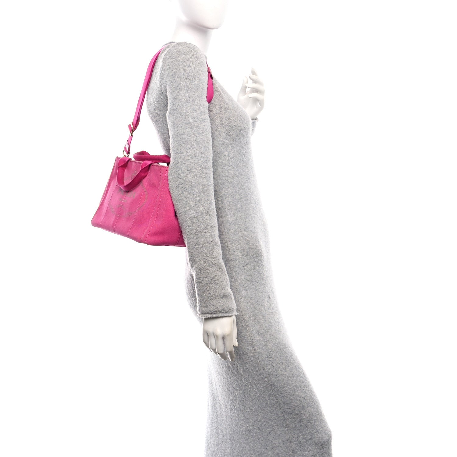 Prada Canapa Small Logo Tote Peonia 2 of 12