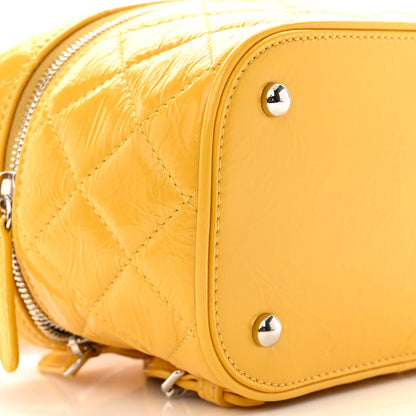 Chanel Crumpled Calfskin PVC Quilted Backpack Yellow 10 of 13