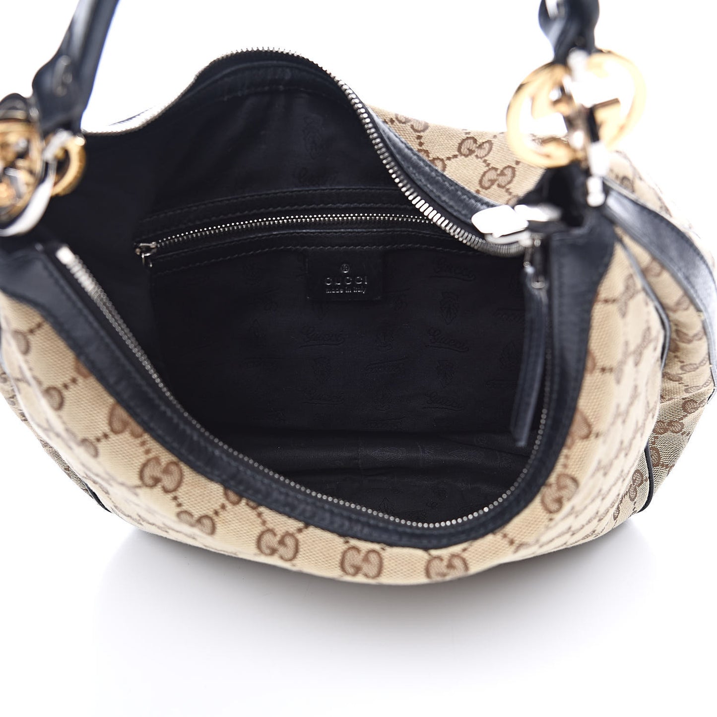 Monogram Medium GG Twins Hobo Black