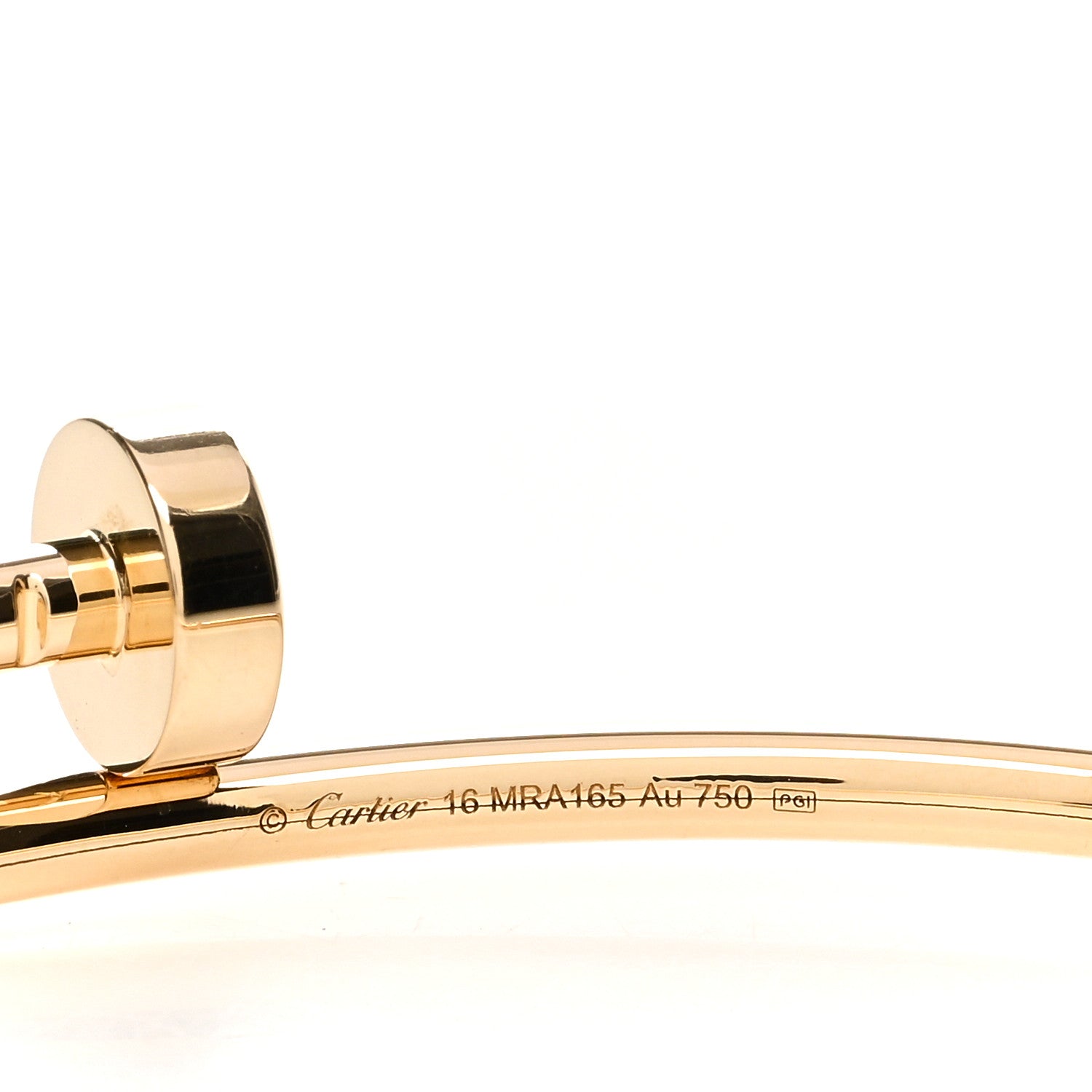 Cartier 18K Yellow Gold Small Juste Un Clou Bracelet 16 3 of 4