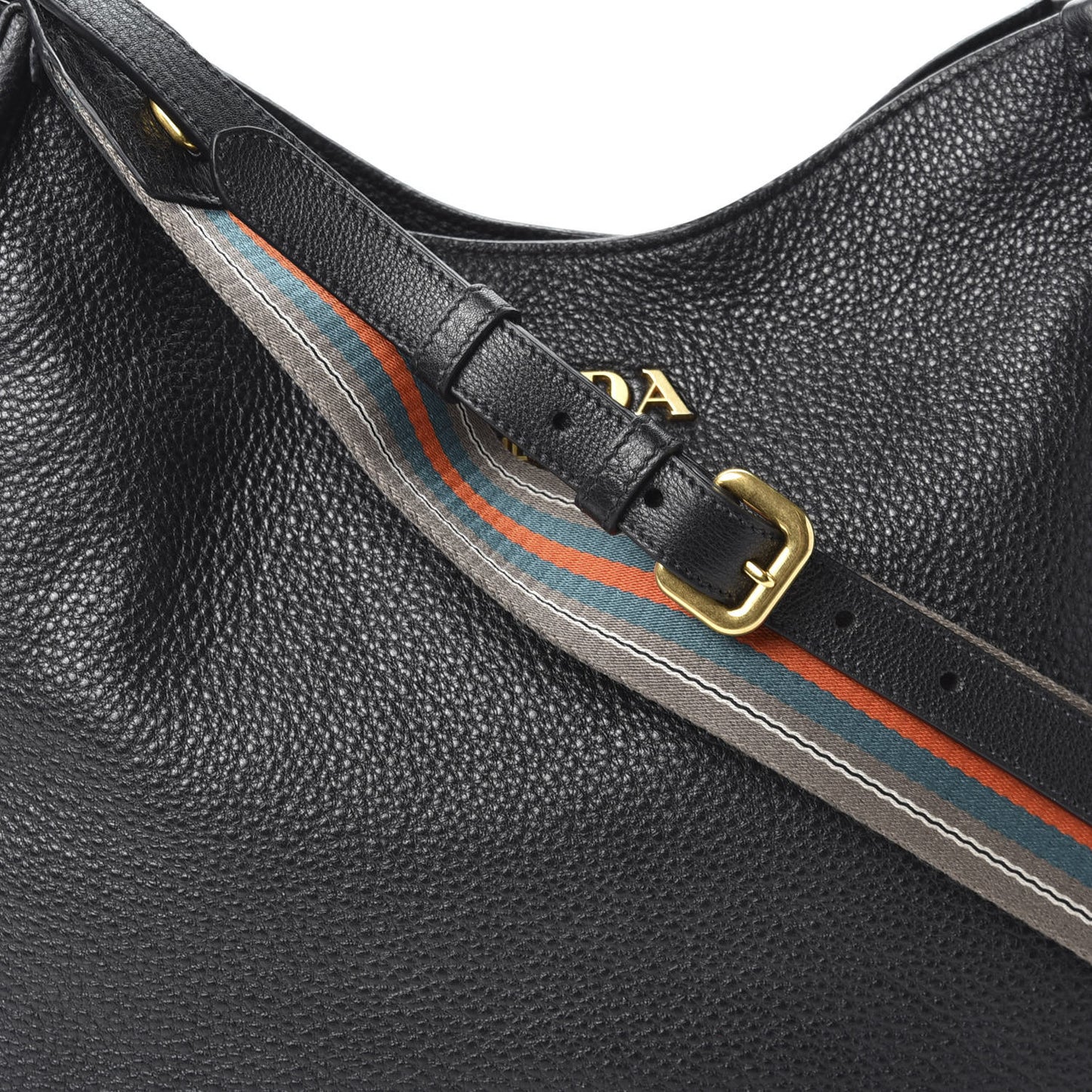 Vitello Daino Hobo Messenger Bag Black