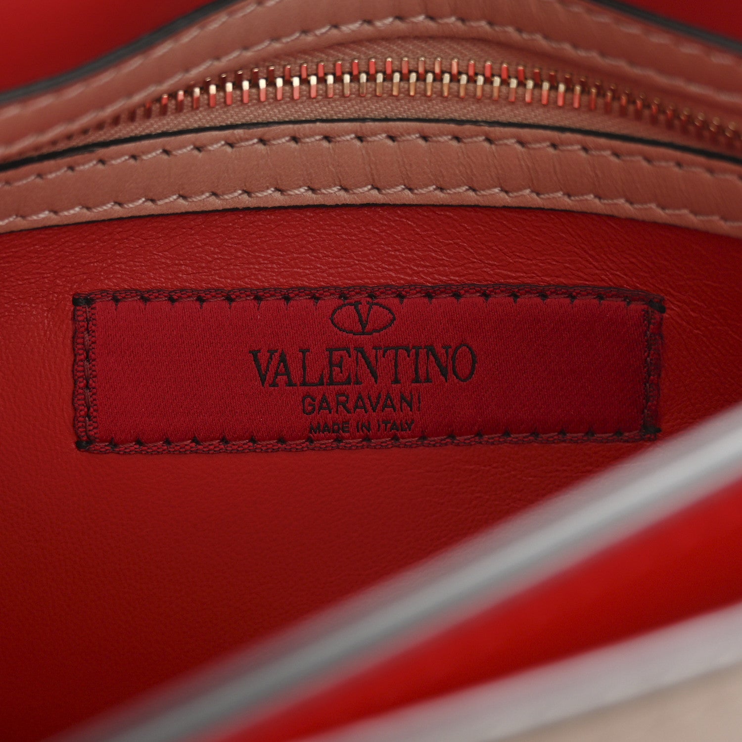 Valentino Garavani Nappa Rockstud Wristlet Clutch Poudre 6 of 7