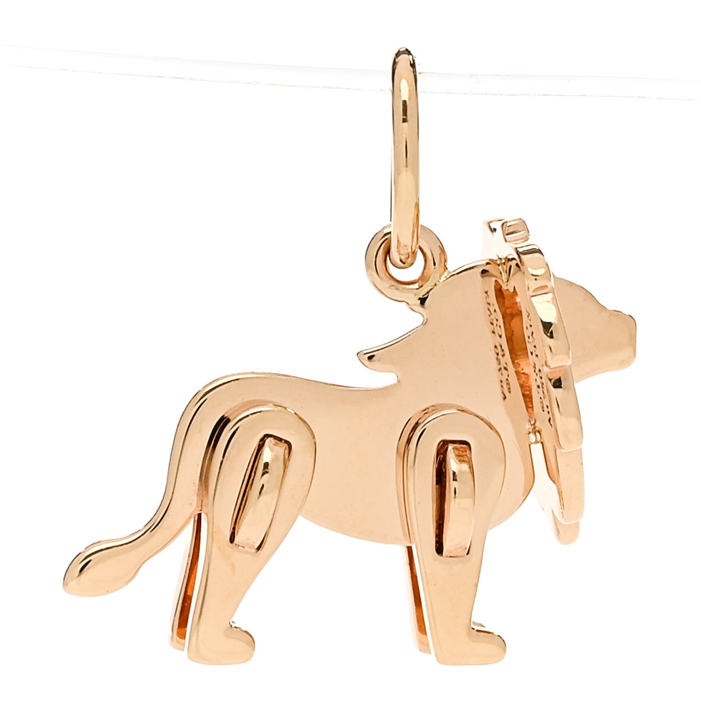 18K Rose Gold Save The Wild Lion Charm