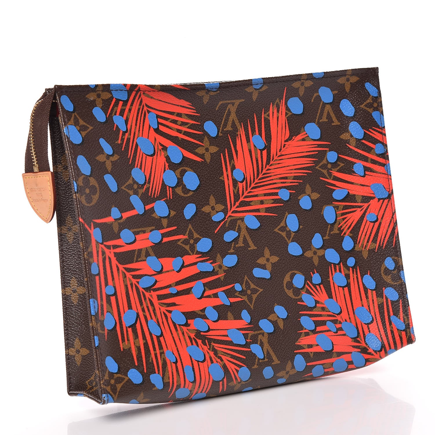 Louis Vuitton Monogram Jungle Dots Toiletry Pouch 26 Coquelicot Denim 3 of 9