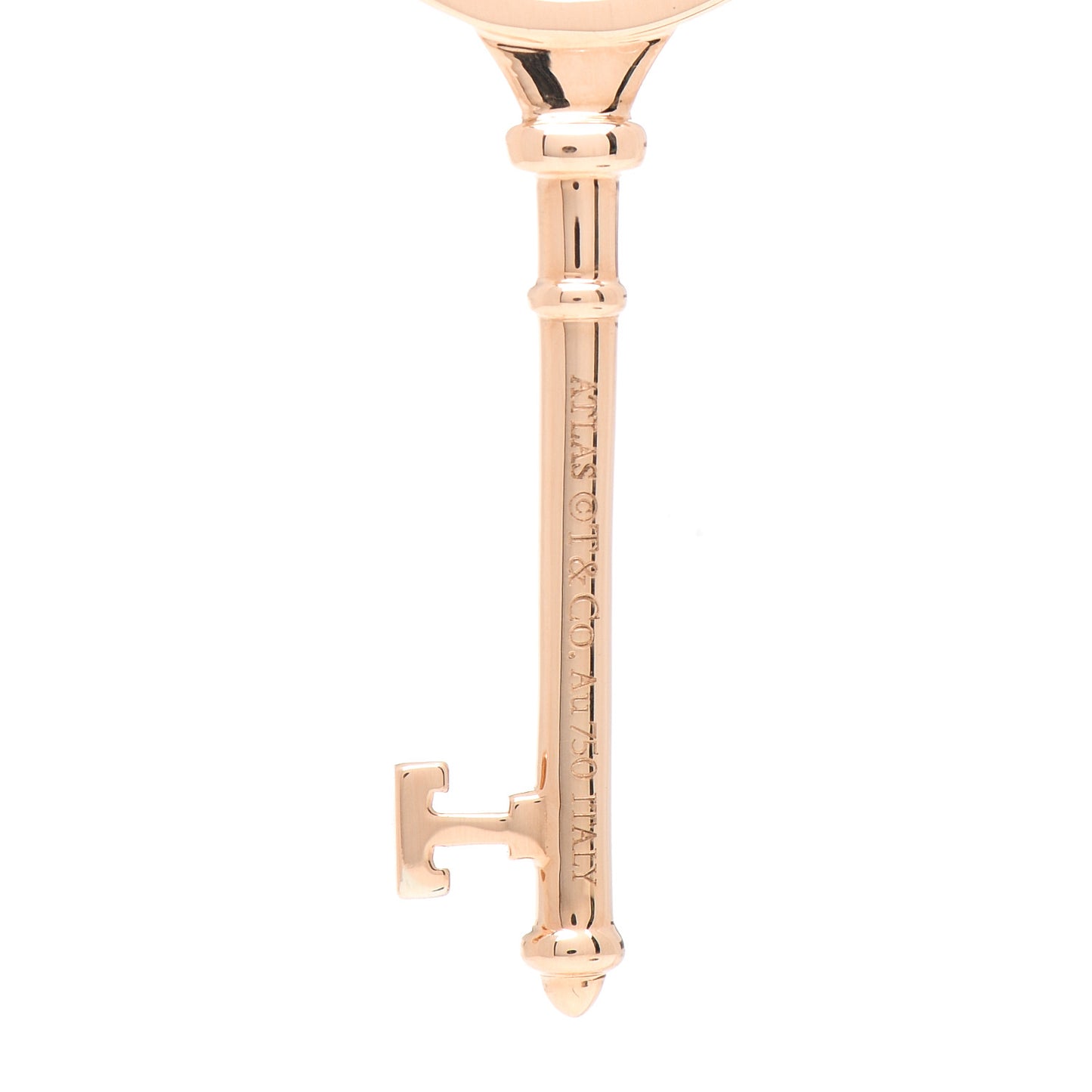 18K Rose Gold Diamond Atlas Key Pendant