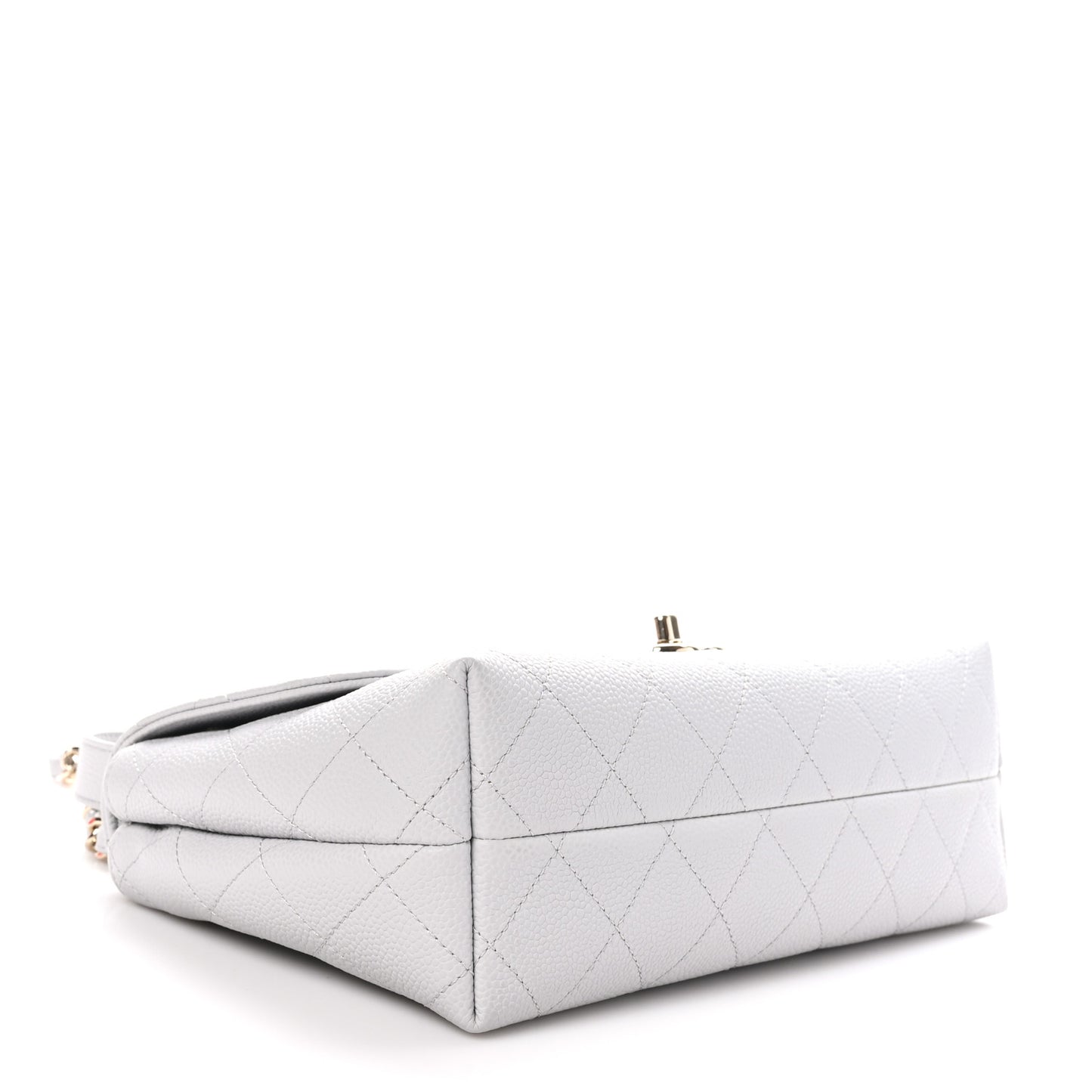 Caviar Quilted City Walk Flap Light Grey