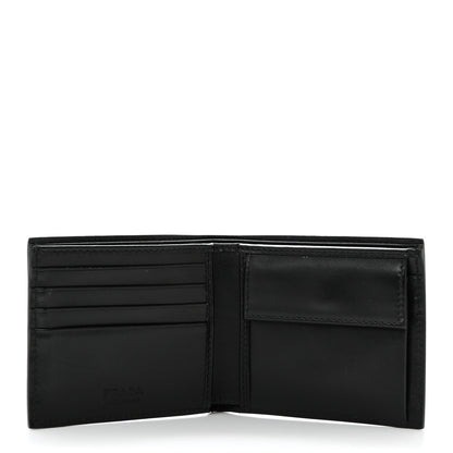 Prada Spazzolato Triangle Patterned Wallet Black 5 of 7