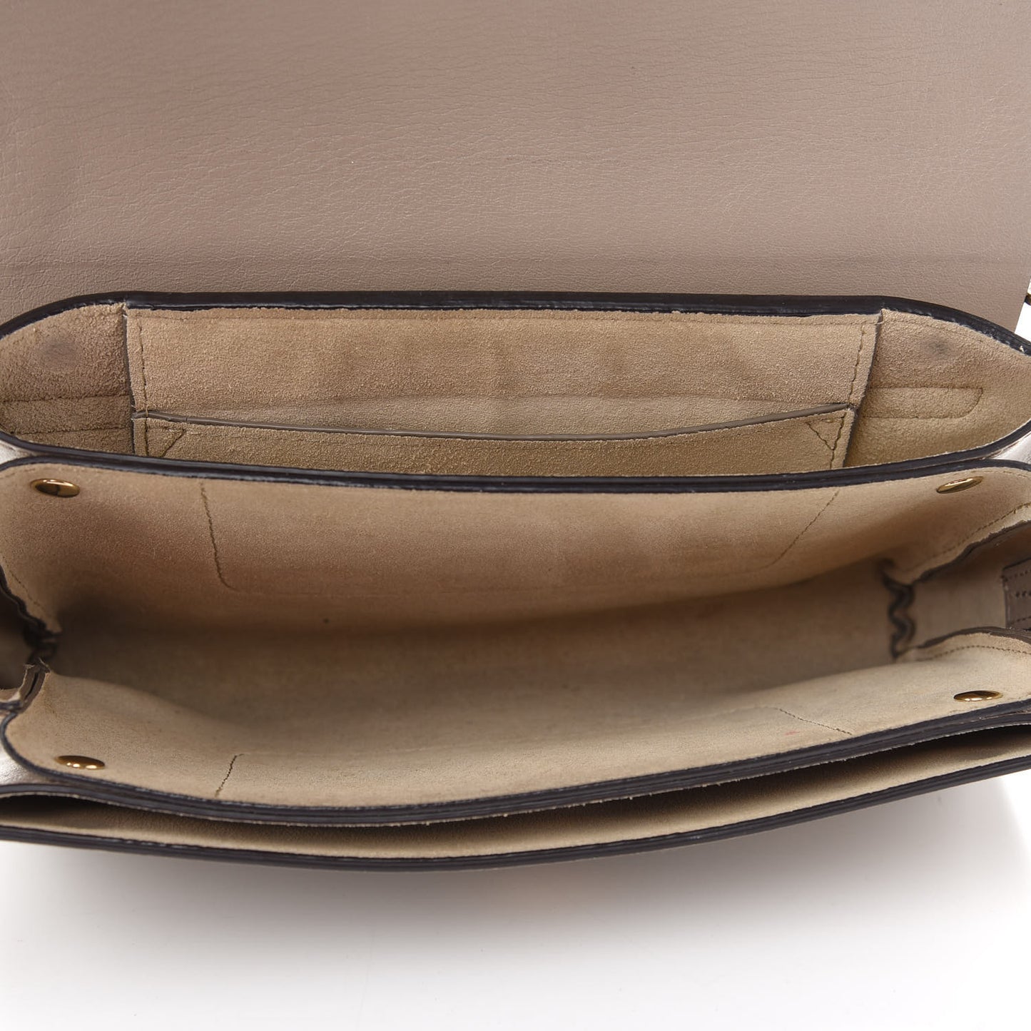 Suede Calfskin Small Faye Shoulder Bag Motty Grey