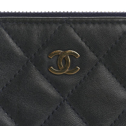 Chanel Lambskin Quilted Casino Beauty CC Cosmetic Case Navy 8 of 13