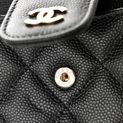 Chanel Caviar Quilted Phone Holder Wallet on Removable Chain Insert Black 9 of 9