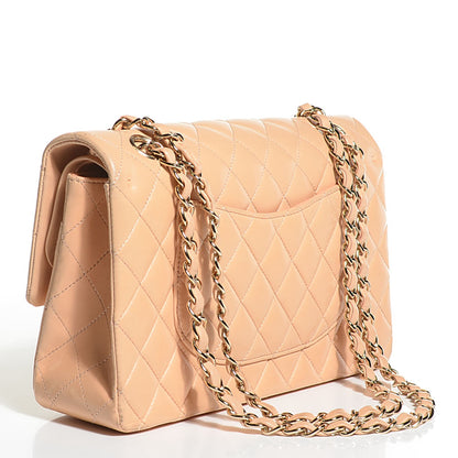 Chanel Lambskin Quilted Medium Double Flap Beige 3 of 10