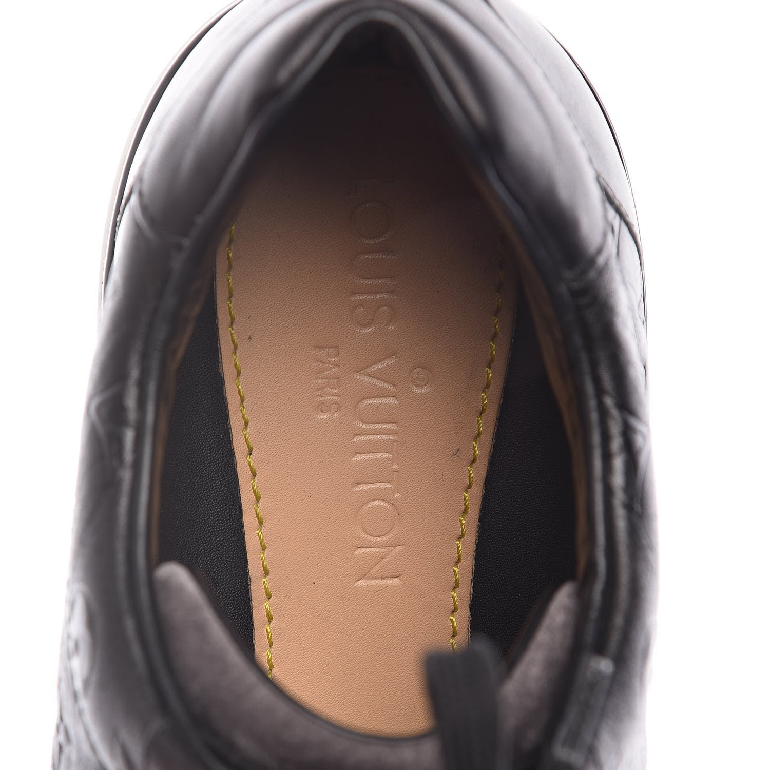 Louis Vuitton Calfskin Embossed Monogram Street Sneakers 8 Black 9 of 10