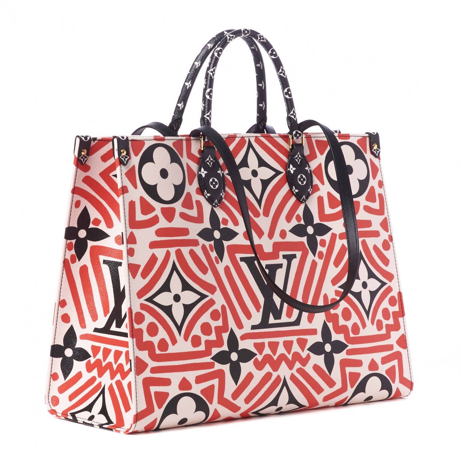 Louis Vuitton Monogram Giant Crafty Onthego GM Creme Rouge Black 3 of 9