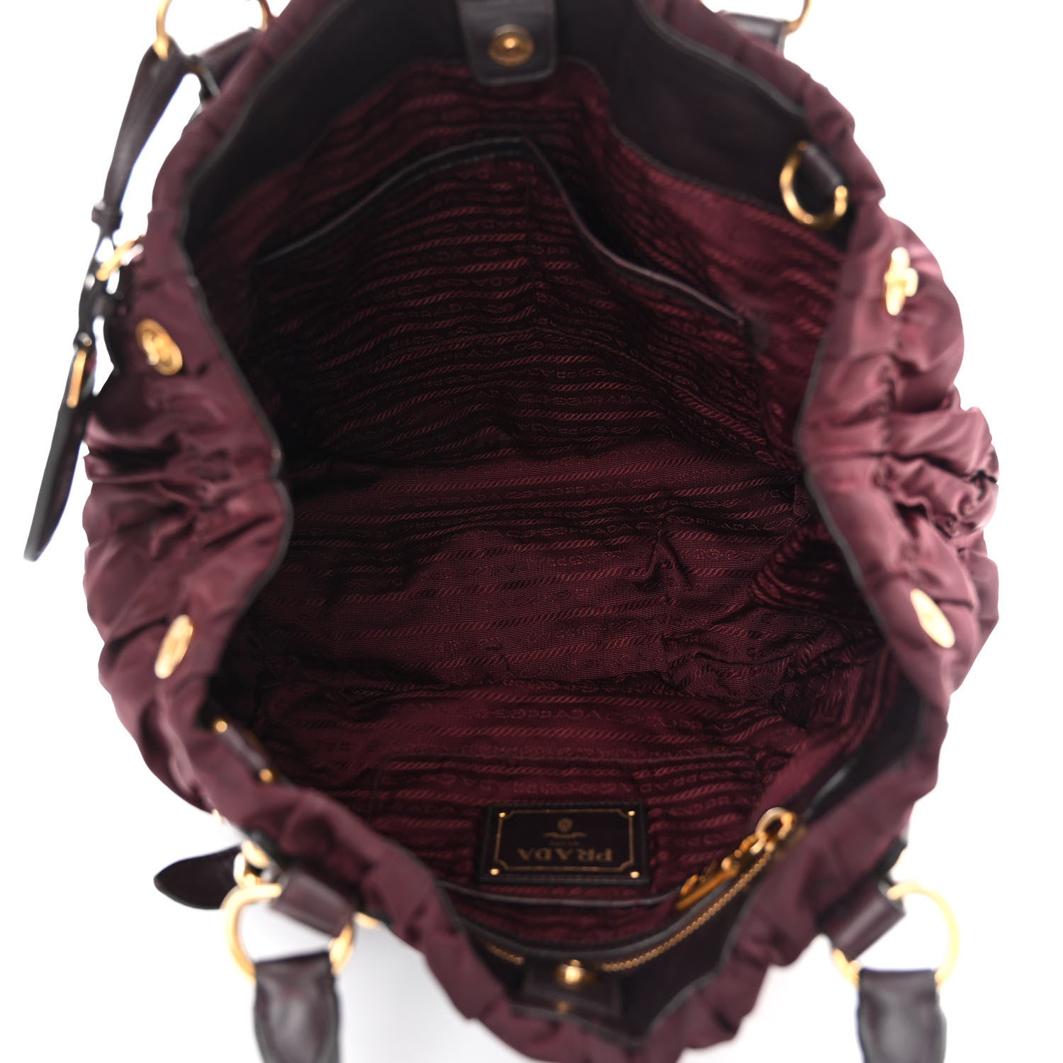 Prada Nappa Gaufre Tote Granato 5 of 14