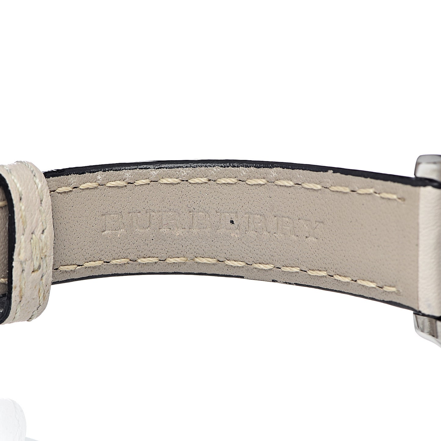 Stainless Steel Calfskin Diamond 32mm Classic Round Quartz Watch Taupe BU10105