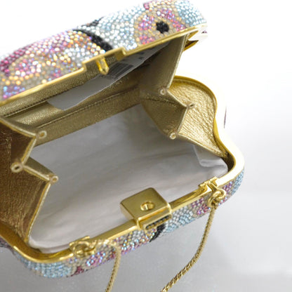 Judith Leiber Crystal Floral Minaudiere Clutch Multicolor 13 of 15