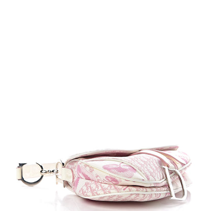 Christian Dior Monogram Floral Saddle Bag Pink 4 of 9