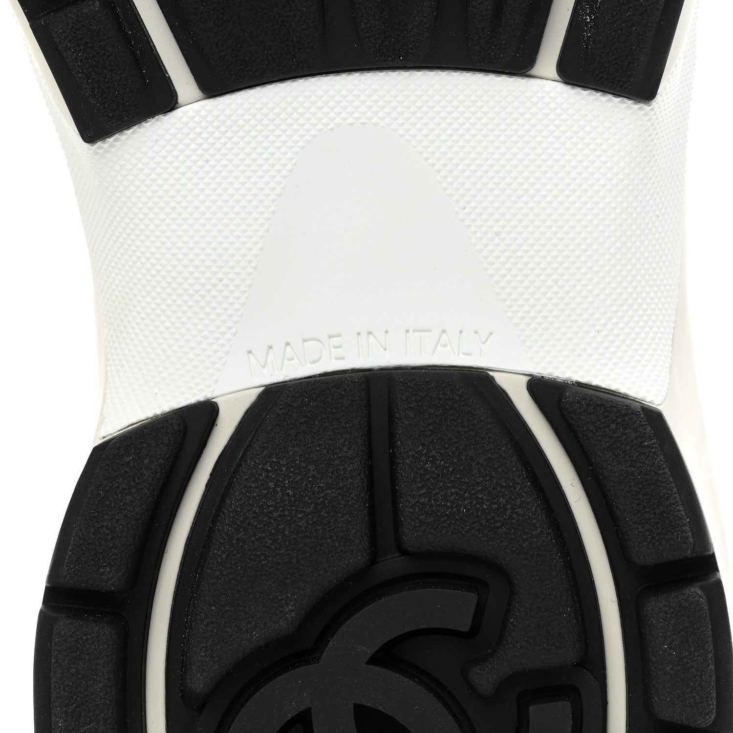 Chanel Fabric Laminated Calfskin Stretch CC Womens Sneakers 36.5 White Gold Silver 7 of 10