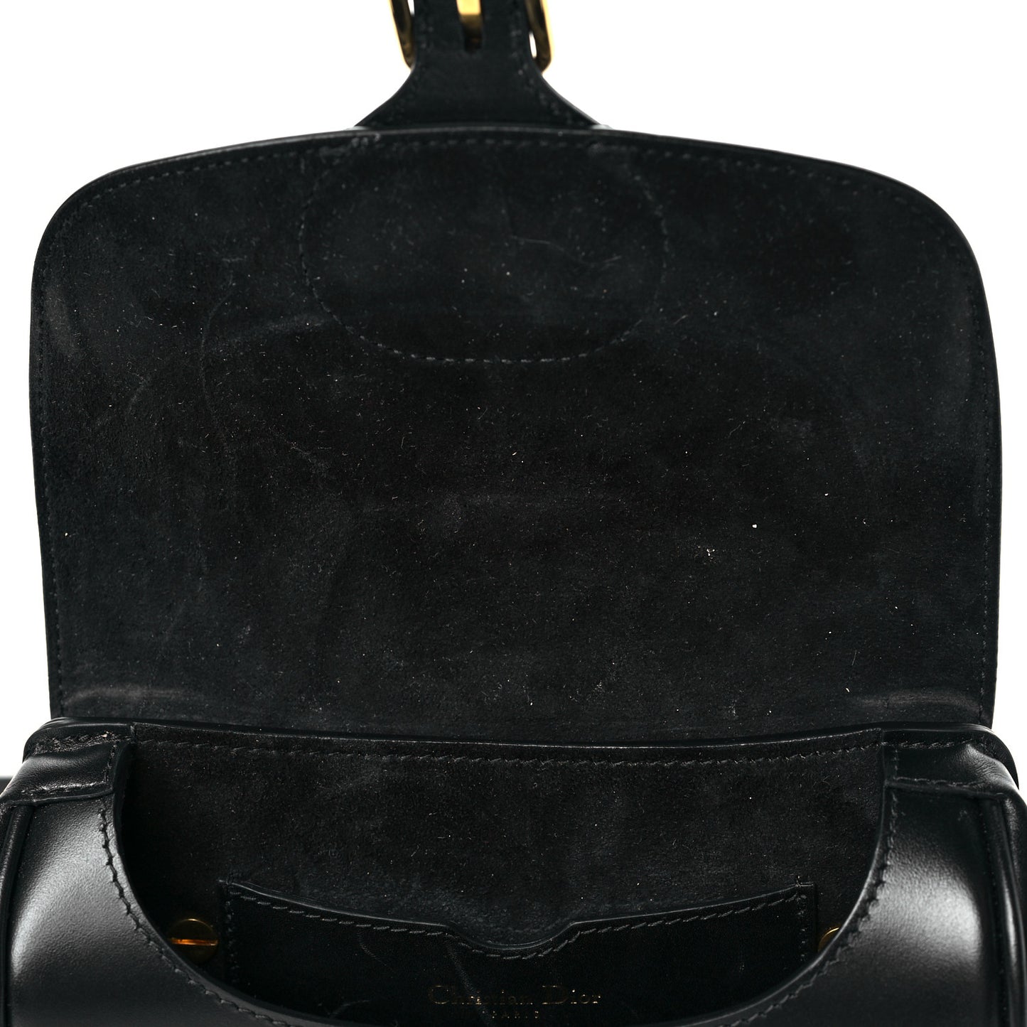 Box Calfskin Small Bobby Flap Black