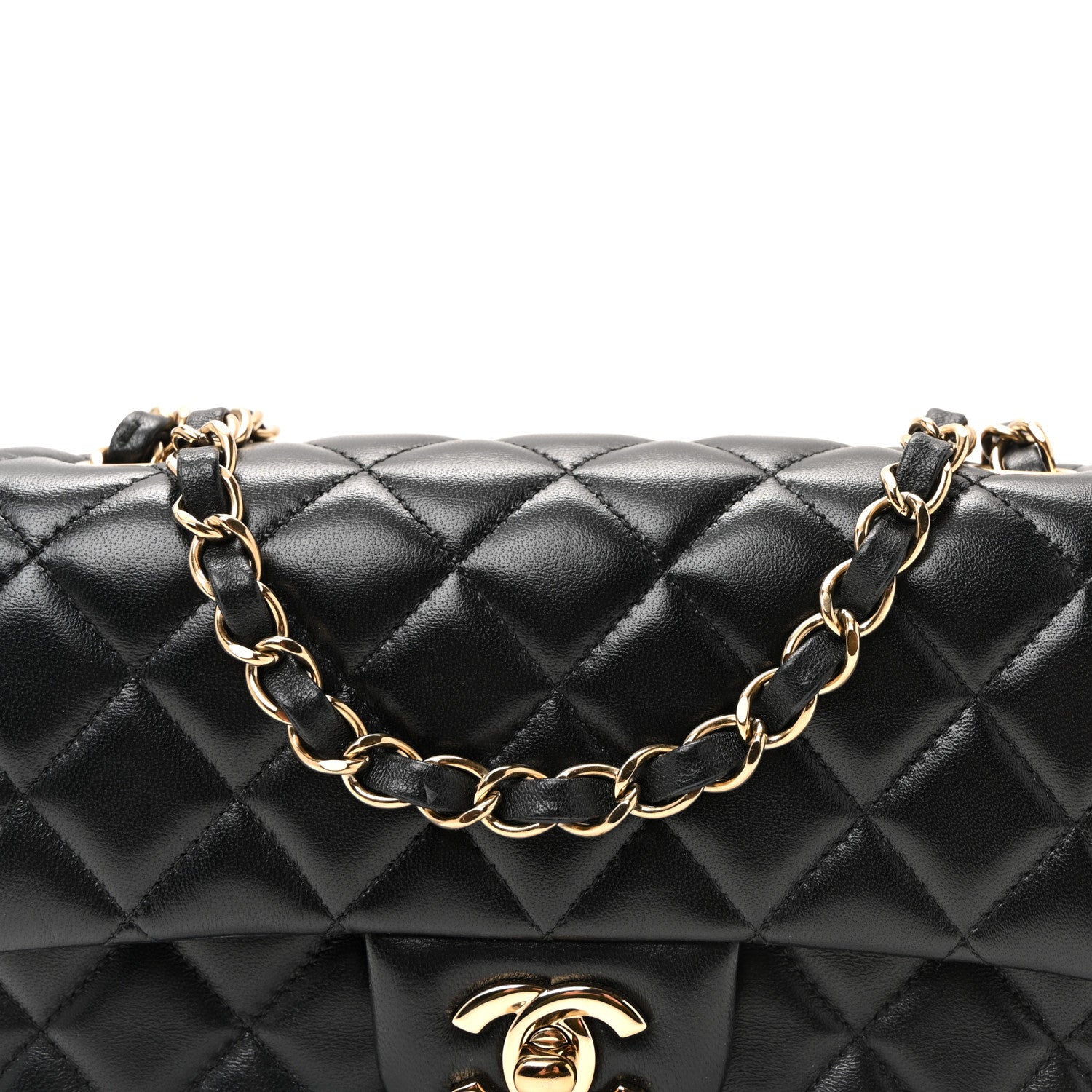 Chanel Lambskin Quilted Mini Rectangular Flap Black 8 of 11