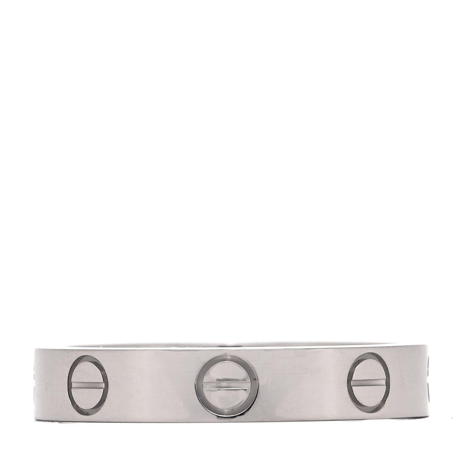 18K White Gold 3.5mm LOVE Wedding Band Ring 52 6