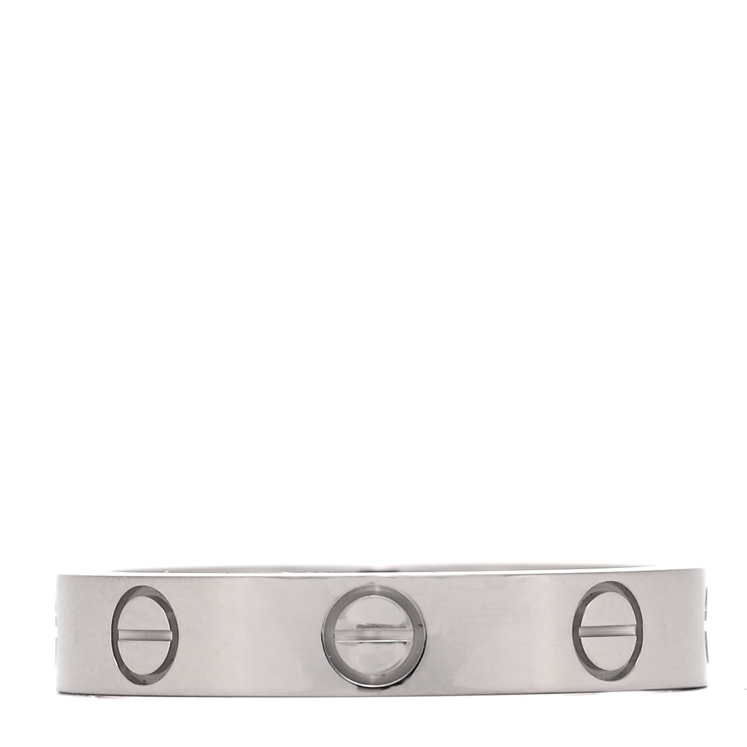 Cartier 18K White Gold 3.5mm LOVE Wedding Band Ring 52 6 6 of 8