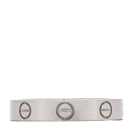 Cartier 18K White Gold 3.5mm LOVE Wedding Band Ring 52 6 6 of 8