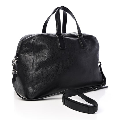 Gucci Pebbled Calfskin Soho Carry On Duffle Black 3 of 11