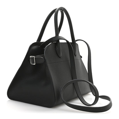 The Row Grained Calfskin Soft Margaux 10 Bag Grey 3 of 9
