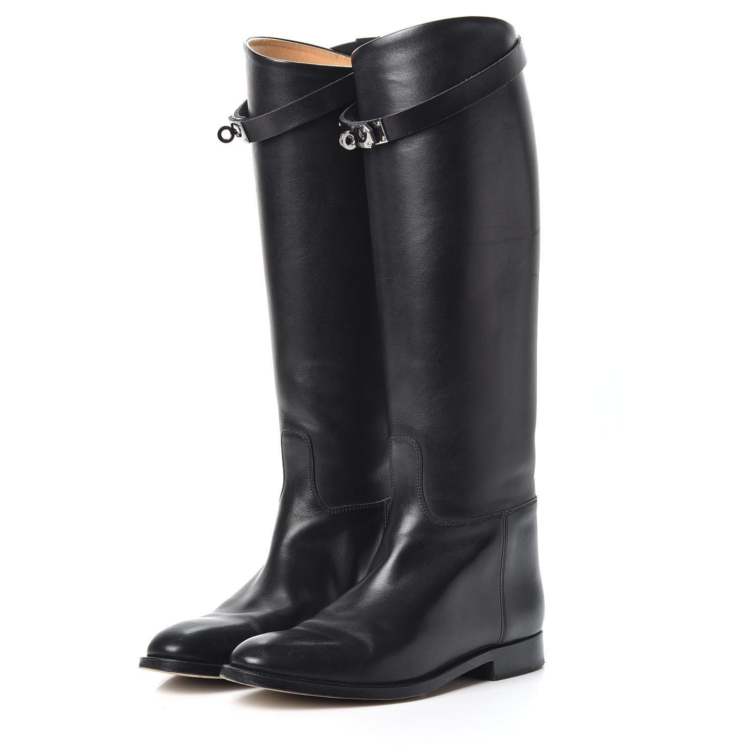 Hermes Box Kelly Jumping Boots 37.5 Black 2 of 9