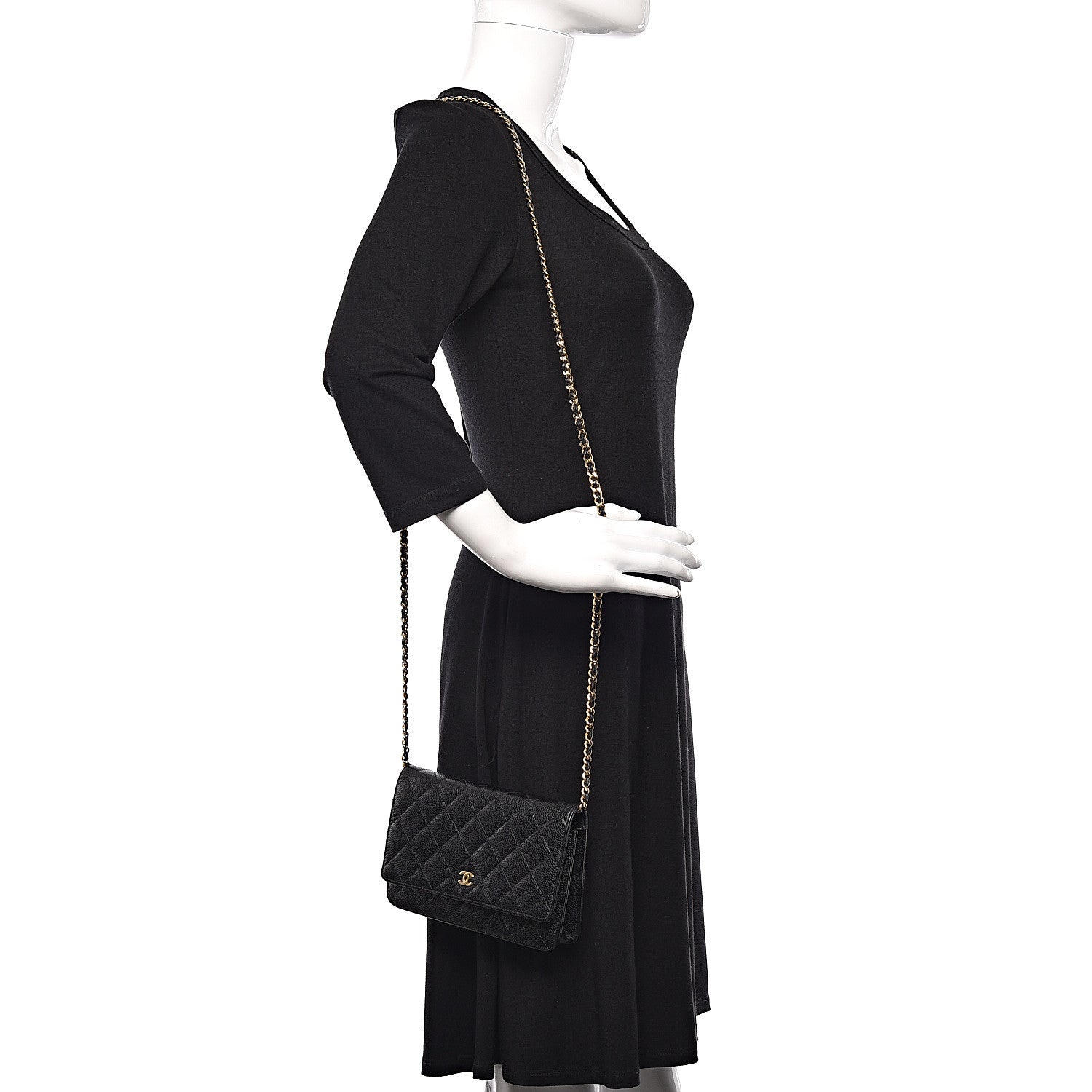 Chanel Caviar Quilted Wallet On Chain WOC Black 1 of 11