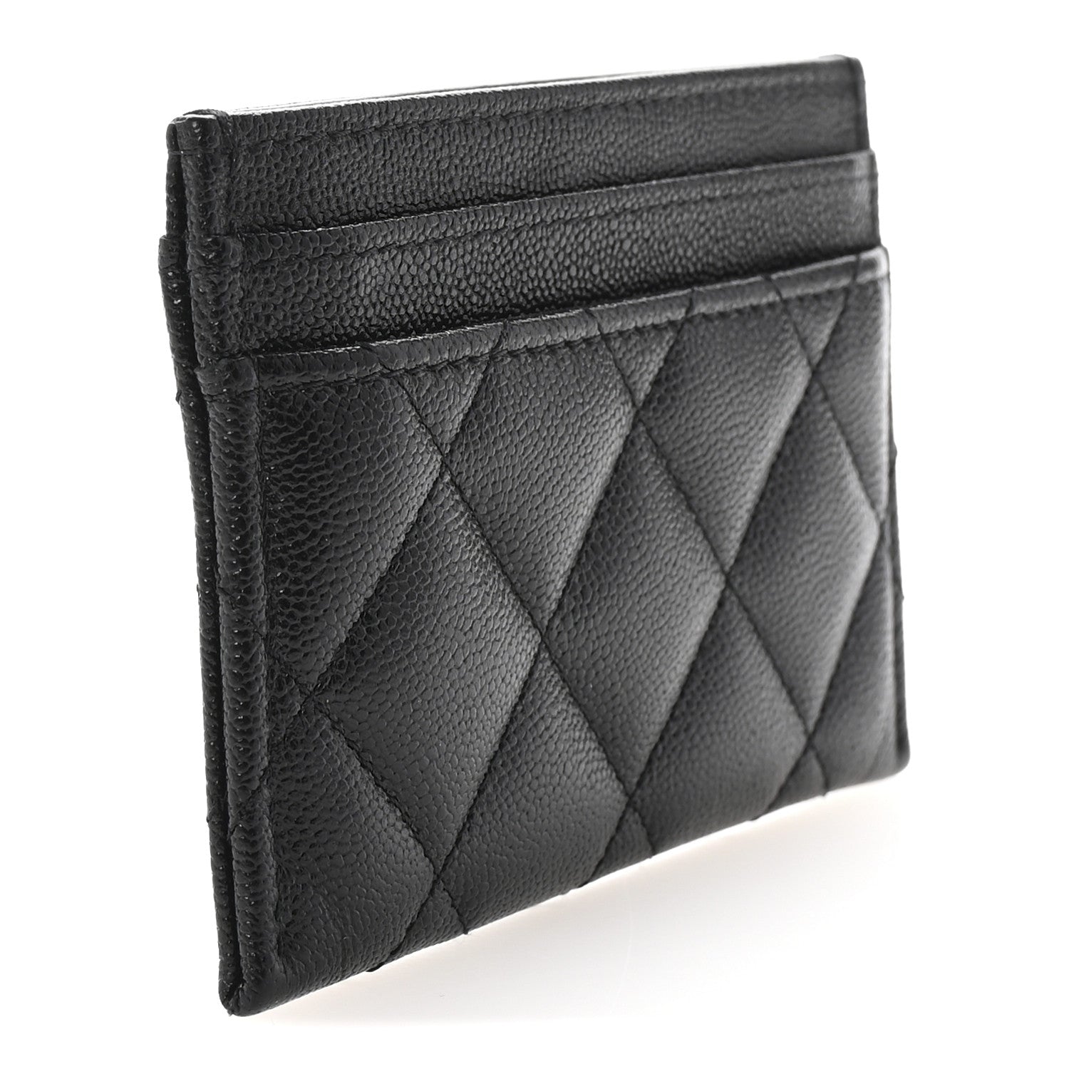 Chanel Caviar Quilted Studded CC Card Holder Black 3 of 9