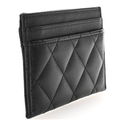 Chanel Caviar Quilted Studded CC Card Holder Black 3 of 9